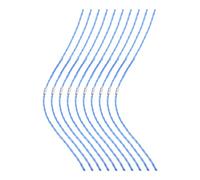 EasyByMall Lot de 10 bobines de fil polyamide pour débroussailleuse GL680/GL685/GL690 - Longueur 40 cm, diamètre 3,5 mm, design spirale à quatre feuilles, bleu