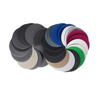 EasyByMall Lot de 10 disques abrasifs en carbure de silicium de 7,6 cm - Papier abrasif humide et sec avec dos floqué - Grain 240-10000 - Pour automobile, métal, bois, meubles