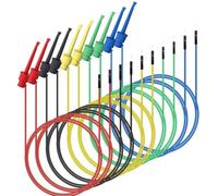 EasyByMall Lot de 10 mini crochets de test pour platine d'expérience, clips en silicone souple et flexible avec noyau en cuivre pour Arduino Raspberry Pi DIY Prototypage électronique