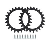 EasyByMall Lot de 14 crampons antidérapants pour tondeuse à gazon Worx Landroid S/M Series Robots - 205 mm de diamètre, matériau P 30GF, noir