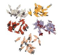 EasyByMall Lot de 150 figurines peintes à l'échelle HO 1:87, maquette de train, poses assorties pour la disposition ferroviaire, diorama, scène, construction en ABS