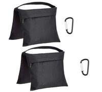 EasyByMall Lot de 2 sacs de sable robustes en tissu Oxford pour photographie et supports de sport, sacs de stabilisation lestés avec crochets