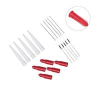 EasyByMall Lot de 20 embouts de rechange en silicone pour pistolet à calfeutrer avec brosse de couverture, cartouche de tube refermable de rechange pour joint de porte et fenêtre