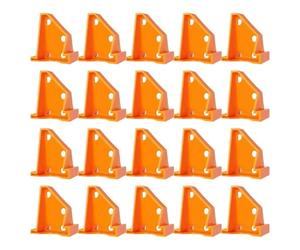 EasyByMall Lot de 20 entretoises de sol pour installation stratifiée, cales d'écart de 6,35 mm et 1,27 cm pour sols flottants en bois, vinyle, cales en ABS réutilisables