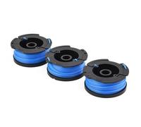 EasyByMall Lot de 3 bobines et têtes de fil pour tondeuse Black& Decker Reflex - 1,5 mm - 10 m - Pièces de rechange compatibles avec les séries CST GL STC LST