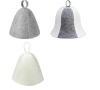 EasyByMall Lot de 3 chapeaux de sauna en feutre pour femme - Protection contre la chaleur, ajustement confortable, design élégant, facile à nettoyer, pour sauna traditionnel/infrarouge/vapeur