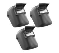 EasyByMall Lot de 3 paires de lunettes de protection pour casque de soudage avec rotation à 180 °, double couche en polypropylène pour protection des yeux, lunettes de soudage légères pour diverses