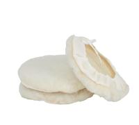 EasyByMall Lot de 3 tampons de polissage en laine d'agneau de 17,8 cm pour le polissage de voiture, roues de tampon lavables pour enlever les rayures et l'oxydation sur la peinture, le verre, le métal
