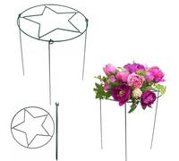 EasyByMall Lot de 4 cages de support pour plantes, 3 pieds en métal avec grille amovible, support de fleurs de 30 x 40 cm pour pivoines, roses, tomates
