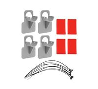 EasyByMall Lot de 4 colliers de serrage muraux en plastique pour piscine hors sol Diamètre 3,2 cm