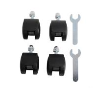 EasyByMall Lot de 4 roulettes de rechange pour radiateur électrique à huile - Filetage de 8 mm - Roues pivotantes en plastique - 40 x 30 mm - Pour chauffage Pioneer avec clé (sans frein)
