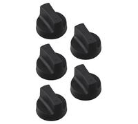 EasyByMall Lot de 5 boutons de cuisinière à gaz de 50 mm de diamètre avec insert de 8 mm, cadrans de contrôle en plastique résistant à la chaleur pour plaque de cuisson, rouge et noir