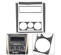 EasyByMall Lot de 6 garnitures de console centrale intérieure en fibre de carbone pour VW Golf 4 MK4 1999-2004, kit de décoration de tableau de bord