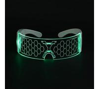 EasyByMall Lunettes de science-fiction LED en acrylique, complément parfait pour rehausser les costumes lors de fêtes ou de festivals (FG19)