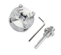 EasyByMall Mandrin de tour à quatre mâchoires Z011A avec filetage X1, réversible pour serrage de 1,8 à 65 mm, pince manuelle en acier à haute teneur en carbone pour mini travail du bois en métal