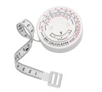 EasyByMall Mètre ruban rétractable 150 cm, calculatrice d'IMC pour taille, hanche, poitrine, cuisse, régime, fitness, outil d'auto-mesure blanc