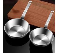 EasyByMall Mini poêle à œufs en acier inoxydable 316, petite poêle à omelette avec bec verseur pour frire les œufs et faire fondre le beurre, casserole compatible induction