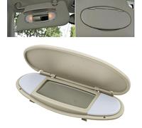 EasyByMall Pare-soleil beige pour miroir de courtoisie BMW R55 R56 R60 2007-2014, coque de rechange en plastique ABS avec lentille et abat-jour