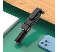 EasyByMall Perche à selfie sans fil avec lumière de remplissage, rotation à 360 degrés, monopode extensible avec obturateur à distance, compatible avec smartphones iPhone, Xiaomi, Huawei