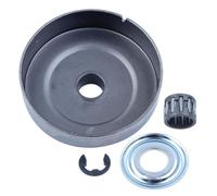EasyByMall Pignon de tambour d'embrayage 3/8"-6T pour tronçonneuses MS171, MS181 et M11 - Avec roulement à aiguilles, rondelle d'embrayage et clip E
