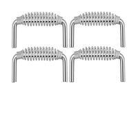 EasyByMall Poignée à ressort en acier inoxydable pour barbecue avec tige soudable de 1,2 cm, pièce de rechange pour fumoirs, foyers et armoires de 15,2 x 8,9 cm