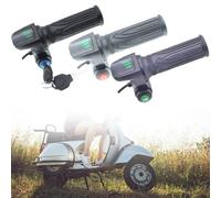 EasyByMall Poignée d'accélérateur de vélo électrique avec écran et clés, 48 V 5 broches pour guidon de scooter électrique avec bouton de croisière pour guidon de 7/8"