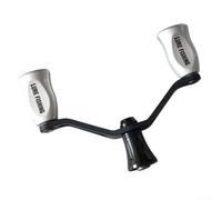 EasyByMall Poignée de bras à bascule double en carbone et plastique pour moulinets de pêche DAIWA, modèles inclus pour Fuego pour Prorex V, compatible avec les améliorations de moulinet (argent)