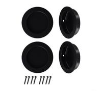 EasyByMall Poignée de porte ronde encastrée en acier inoxydable pour placard, armoire