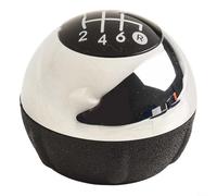 EasyByMall Pommeau de levier de vitesse de rechange pour Fiat 500 500C 2012 2018, élégant et design (noir)