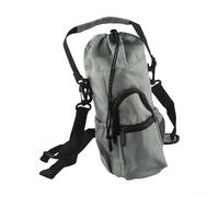 EasyByMall Porte-bouteille d'eau avec isolation et rangement latéral pour bouteilles de 590 g/120 ml, parfait pour la randonnée, gris