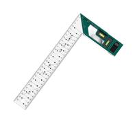 EasyByMall Règle à angle droit en acier inoxydable pour mesure multi-angle, plage de mesure de 250 mm/300 mm/400 mm, échelle gravée, niveau à bulle, poignée en aluminium moulé sous pression