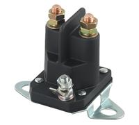 EasyByMall Relais solénoïde de démarrage 3 pôles 12 V de remplacement pour engins de chantier - Métal et plastique - Noir - Arbre central
