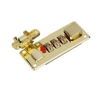 EasyByMall Serrure à combinaison pour boîte en bois, 65 x 29 mm, loquet à moraillon rétro avec clés, serrure en fer vintage pour bijoux, vin, coffres à outils, doré/argenté