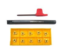 EasyByMall SNR0010K11 Kit de support d'outils de filetage CNC avec 10 inserts 11IR A60, barre d'alésage en acier allié pour semi-finition et finition
