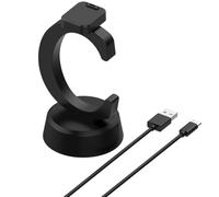 EasyByMall Support de charge pour montre intelligente Xplora X6 Play, station de charge rapide 5 V 1000 mA avec câble, base de rechange compacte en ABS, noir
