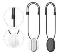 EasyByMall Support de poitrine pour PLAUD NotePin AI, lanière réglable à dégagement rapide avec sangle de cou en métal et nylon pour un enregistrement mains libres