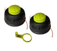 EasyByMall Tête de débroussailleuse de rechange pour Ryobi P2009, RY15523A, RY15523AVNM, RY40006, RY251CS - Tête de débroussailleuse en plastique avec écrou de verrouillage M10 x 1,0 à filetage gauche