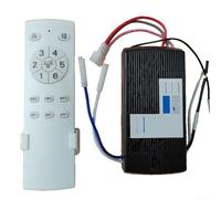 EasyByMall Ventilateur de plafond sans fil, 6 vitesses, 433 MHz, compatible avec ventilateur de plafond avec lumières