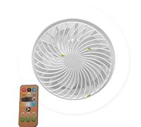 EasyByMall Ventilateurs de plafond avec lumières, fonctionnement à distance sans fil, gradation continue, 3 modes de couleur, minuterie de sommeil, construction en plastique pour petites pièces, 258
