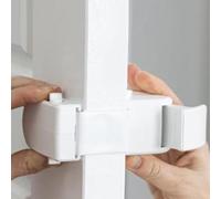 EasyByMall Verrou de sécurité pour portes intérieures, installation sans outil, compatible avec boutons ronds et poignées à levier, dispositif de sécurité pour bébé en PVC