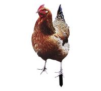 EasyByMall Volaille de jardin pour sculpture, statue mentale de poule de jardin, décoration d'intérieur pour décoration extérieure, décoration de ferme (15,20 x 0,30 x 33 cm)
