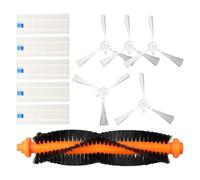 EasyByMall ZR720002 Kit de brosses latérales et filtres pour aspirateurs Rowenta X-Plorer Serie 20/40/45 1 brosse principale, 10 brosses latérales, 5 filtres