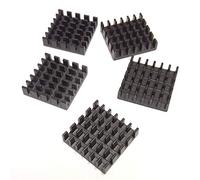 Easycargo 10pcs 19mm Aluminium Dissipateur + Pre Appliquée 3 m 8810 Ruban Adhésif de conductivité Thermique pour Refroidissement Cooler GPU Chips VRAM VGA RAM (19mmx19mmx5mm)