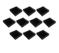 Easycargo 10pcs Dissipateur thermique 40mm 40x40x11 mm Dissipateur chaleur aluminium pour refroidissement d'imprimantes 3D - Refroidisseur thermoélectrique à peltier TEC1-12706 - 40mmx40mmx11mm Noir