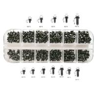 Easycargo Lot de 240 vis de rechange pour ordinateur portable - M2 M2.5 M3 - Pour Lenovo Toshiba Gateway Samsung HP IBM Dell Sony Acer Asus SSD Disque dur SATA SSD M.2, noir