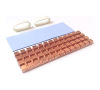 Easycargo M.2 2280 SSD Kit dissipateur thermique refroidisseur + coussinet thermique à base de silicone pour le refroidissement M.2 SSD, NGFF SSD, NVME SSD, SSD (70 mm x 22 mm) (1 lot de 2 mm)