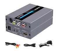 Easycel RCA S-Video vers HDMI Convertisseur RCA Composite CVBS AV ou S-Video + R/L Entrée audio vers HDMI Convertisseur Upscale Prise en charge 720P / 1080P Sortie pour N64, PS2, Wii, DVD