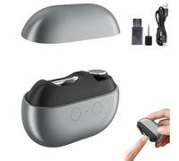 EasyClip Smart Nail Clipper,Glosrity/Pubyfun 3-in-1 Multi-Functional Electric Nail Clipper, LED Safety Lighting, for Baby Kids Adults Seniors (Gray)