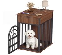 EasyCom Meubles de cage pour chien de petite taille, noyer