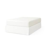 EasyCosy Cache Sommier ATENEA 150x200 Microfibre Volant 32 cm Blanc